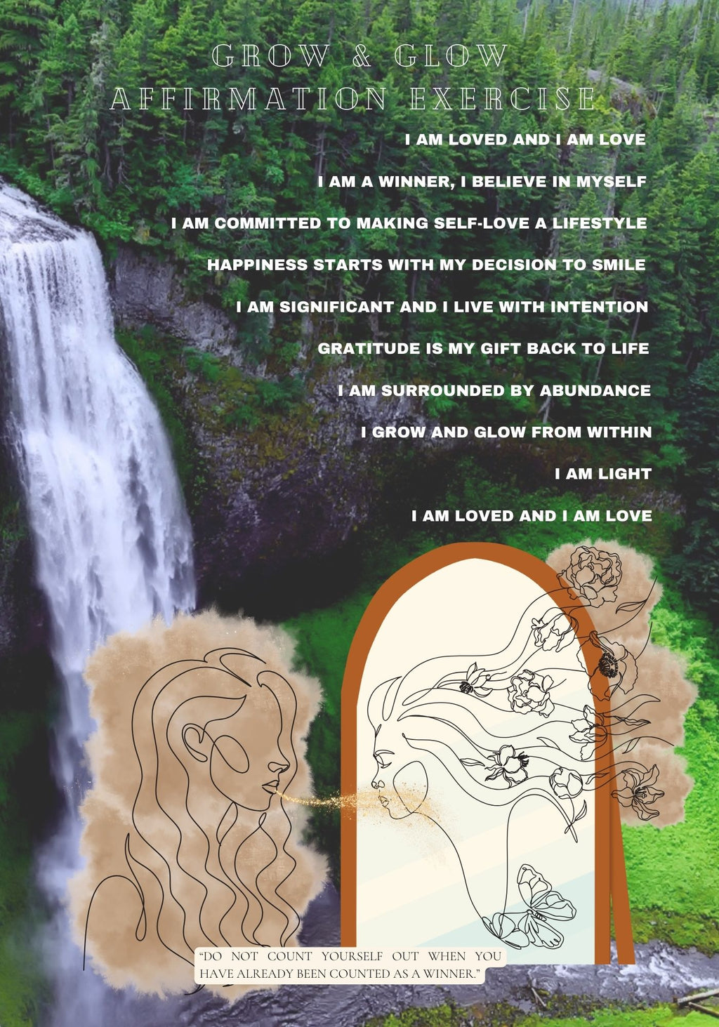 Digital Download Journal Self-Love Grow & Glow 30-Day Transformational Journal