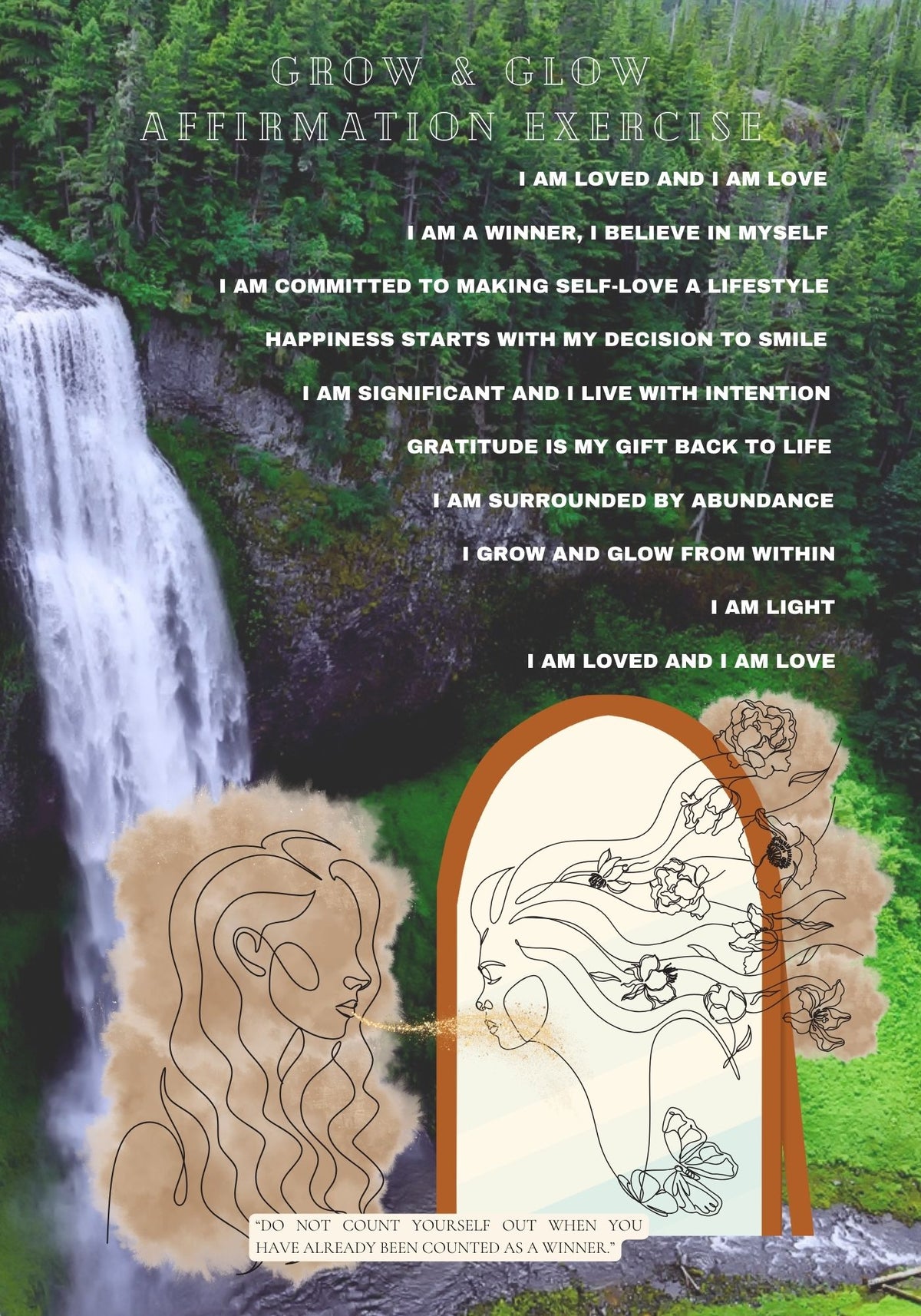 Digital Download Journal Self-Love Grow & Glow 30-Day Transformational Journal