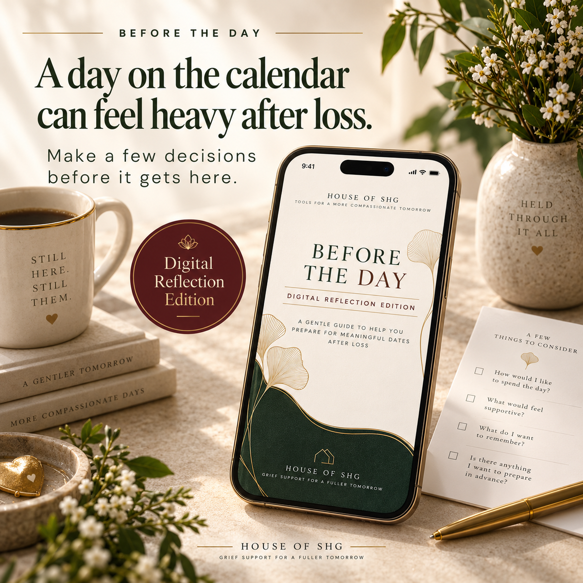 Before The Day: A Grief Plan for Holidays, Birthdays, Anniversaries & Special Days