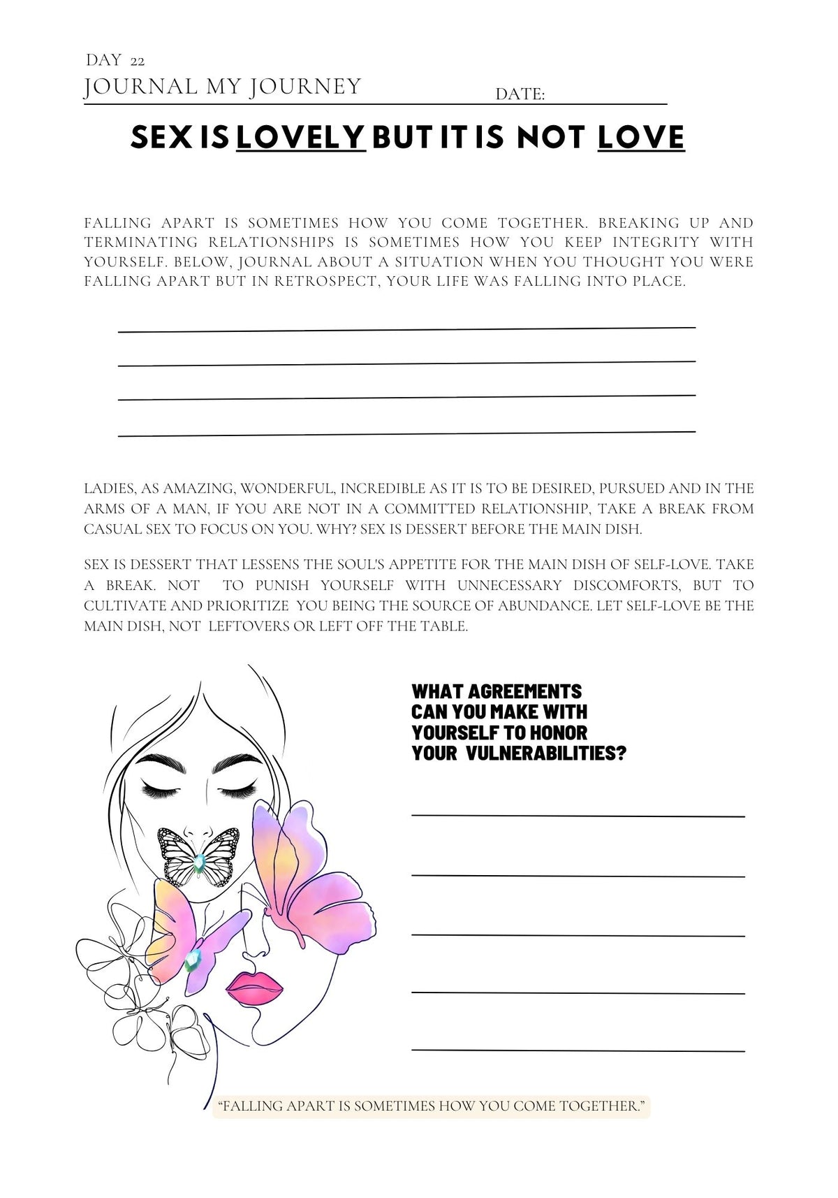 Digital Download Journal Self-Love Grow & Glow 30-Day Transformational Journal