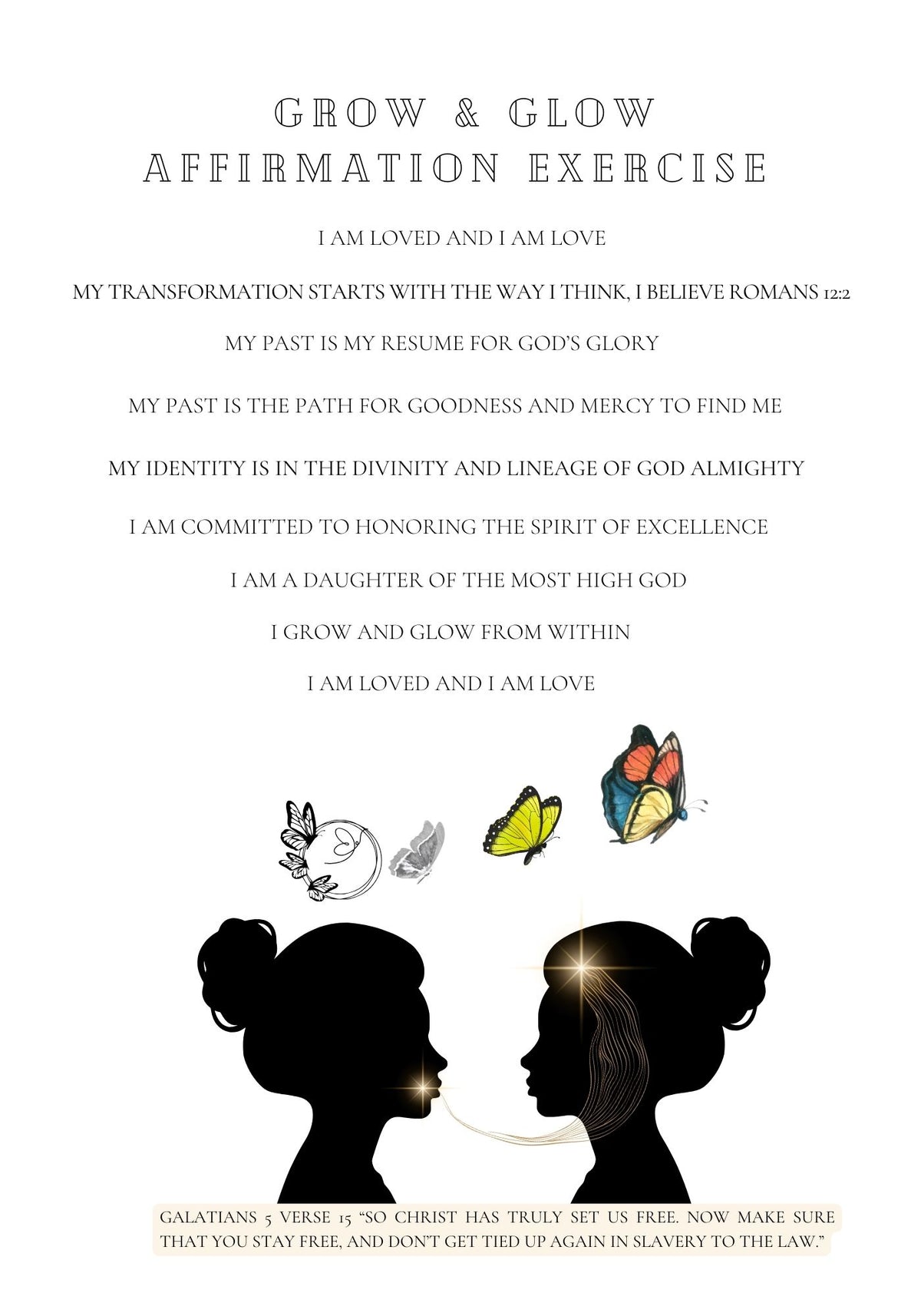 Digital Download Journal Self-Love Grow & Glow 30-Day Transformational Journal